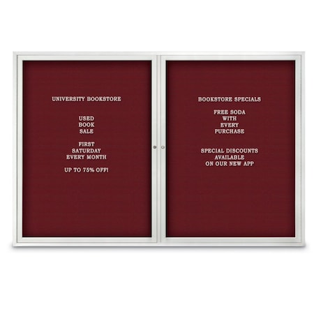 United Visual Products Letterboard, Burgundy/Satin UV1166DSD4824-SATIN-BURGUN